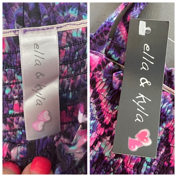 ELLA & KYLA Girls Casual Smocked Sundress - Picture 6 of 12